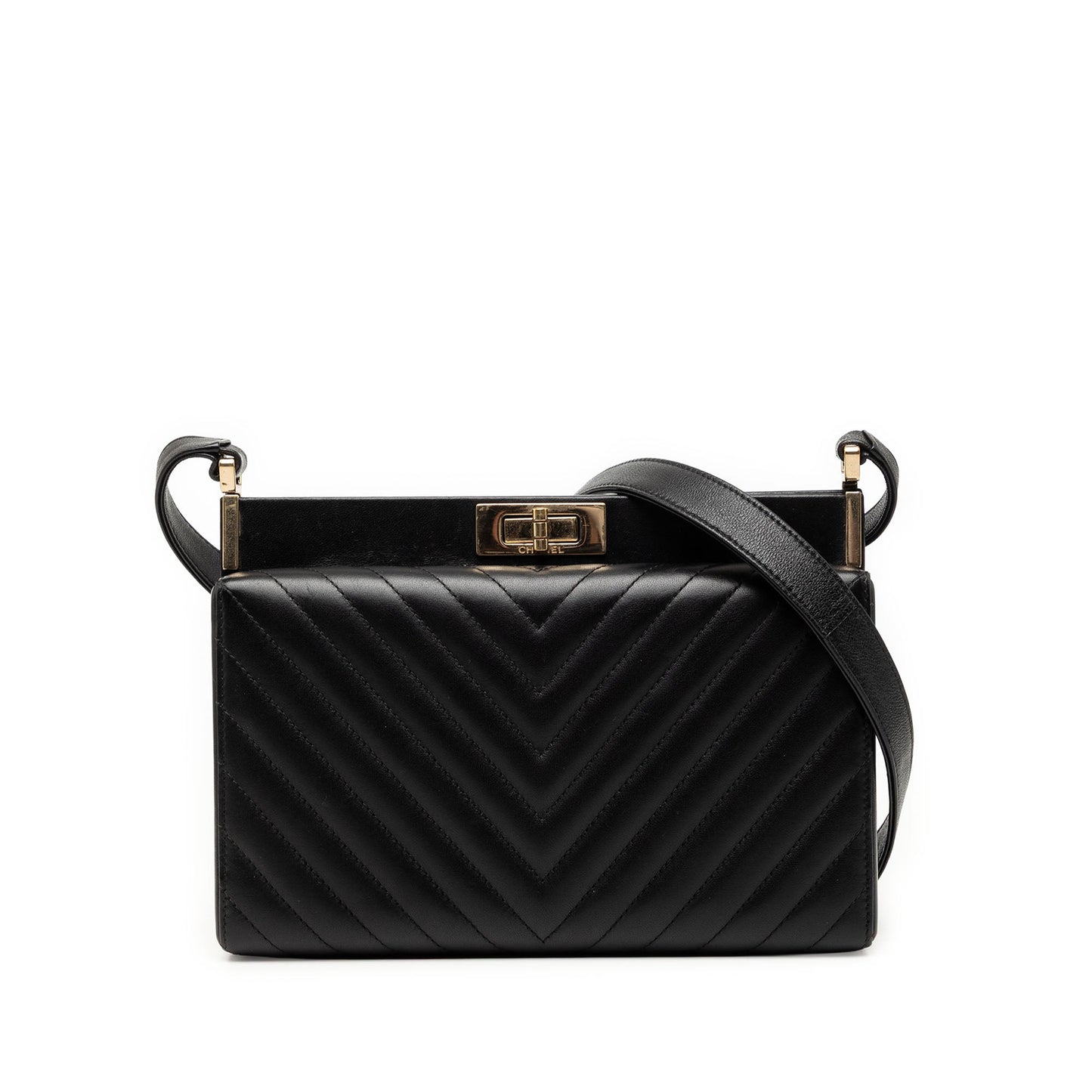 Chanel Chevron Lambskin Reissue 2.55 Frame Crossbody