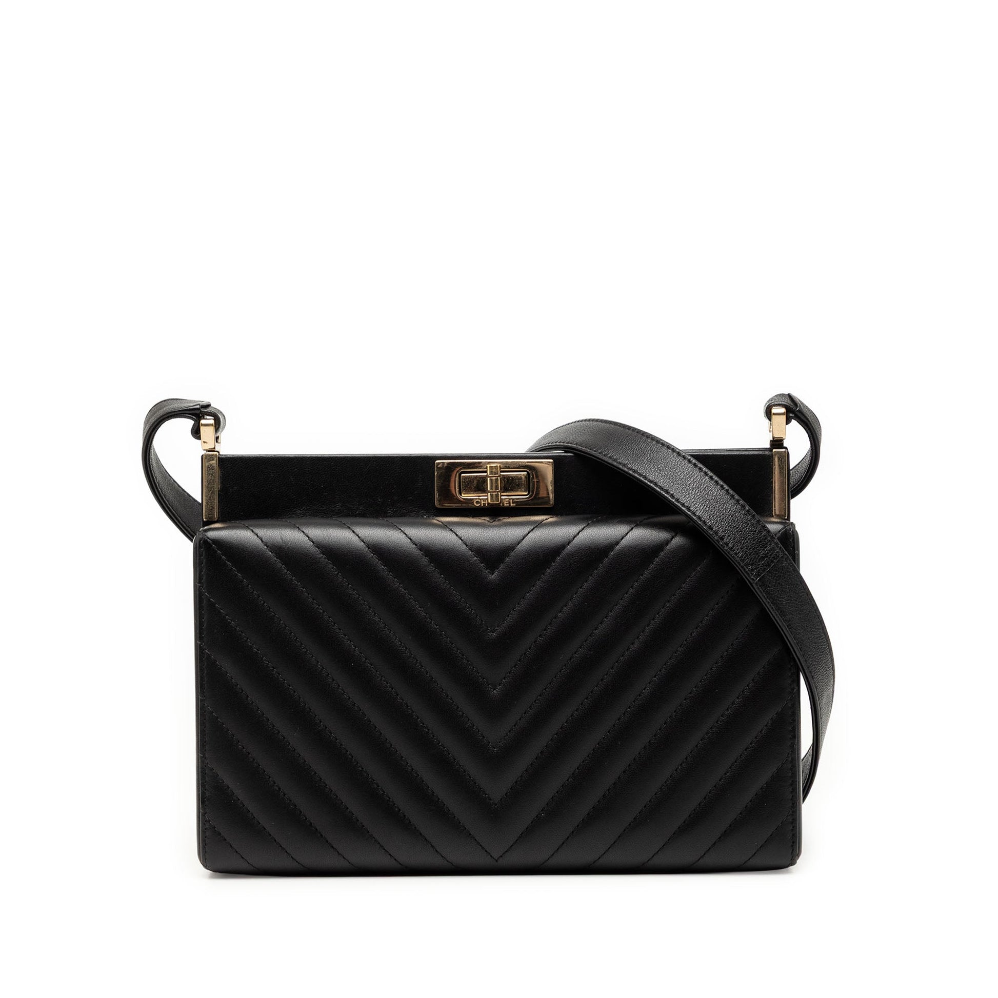 Chanel Chevron Lambskin Reissue 2.55 Frame Crossbody