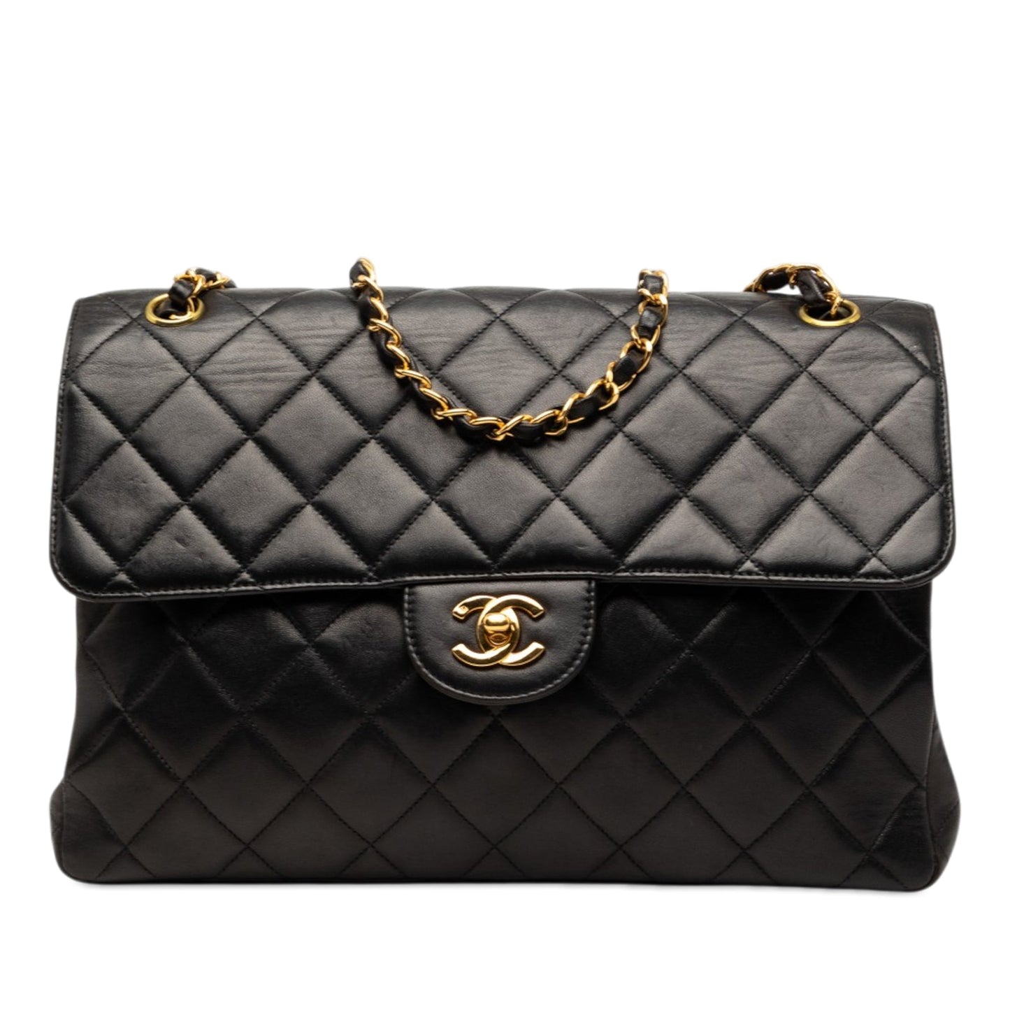 Chanel Jumbo Quilted Lambskin Double Sided Flap