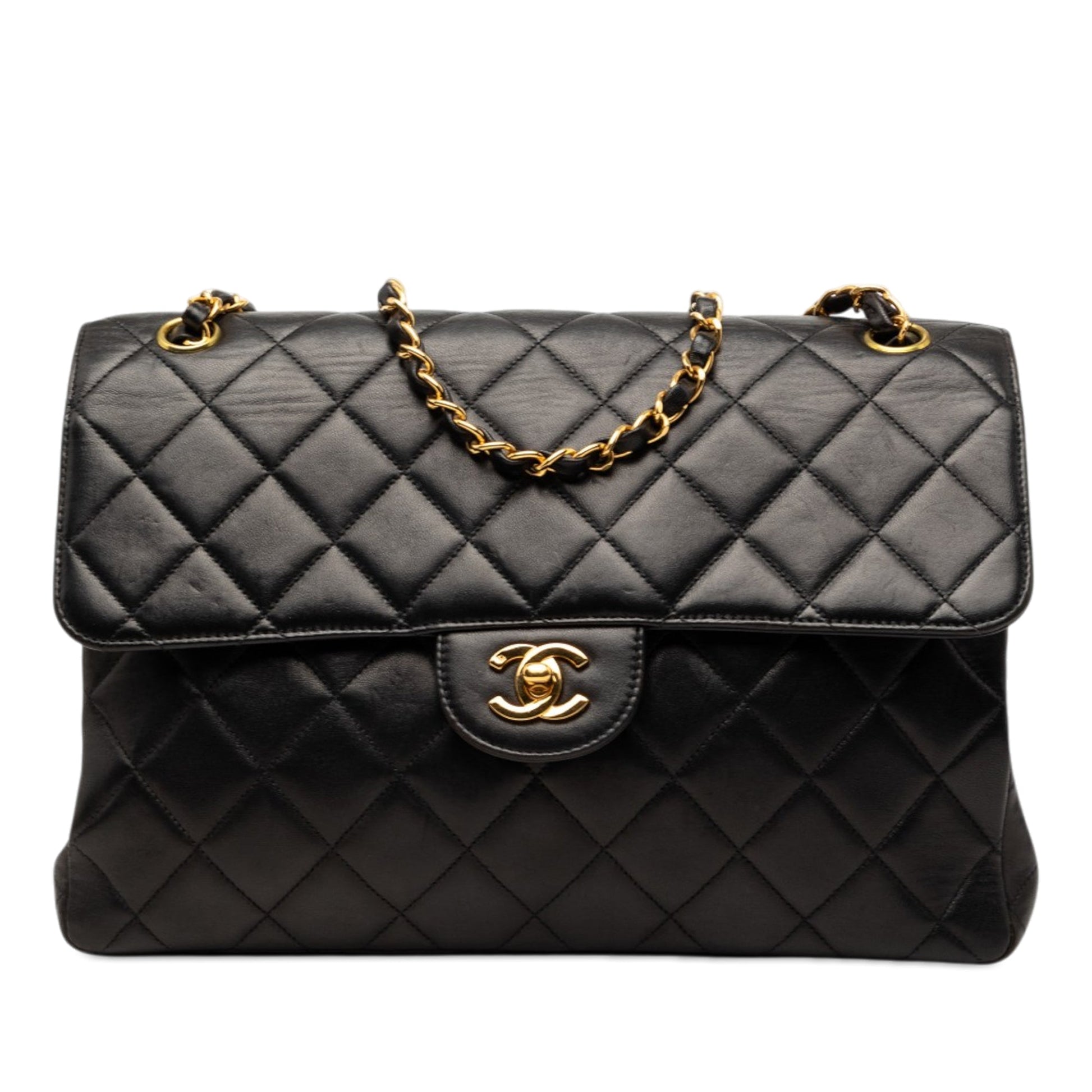 Chanel Jumbo Quilted Lambskin Double Sided Flap