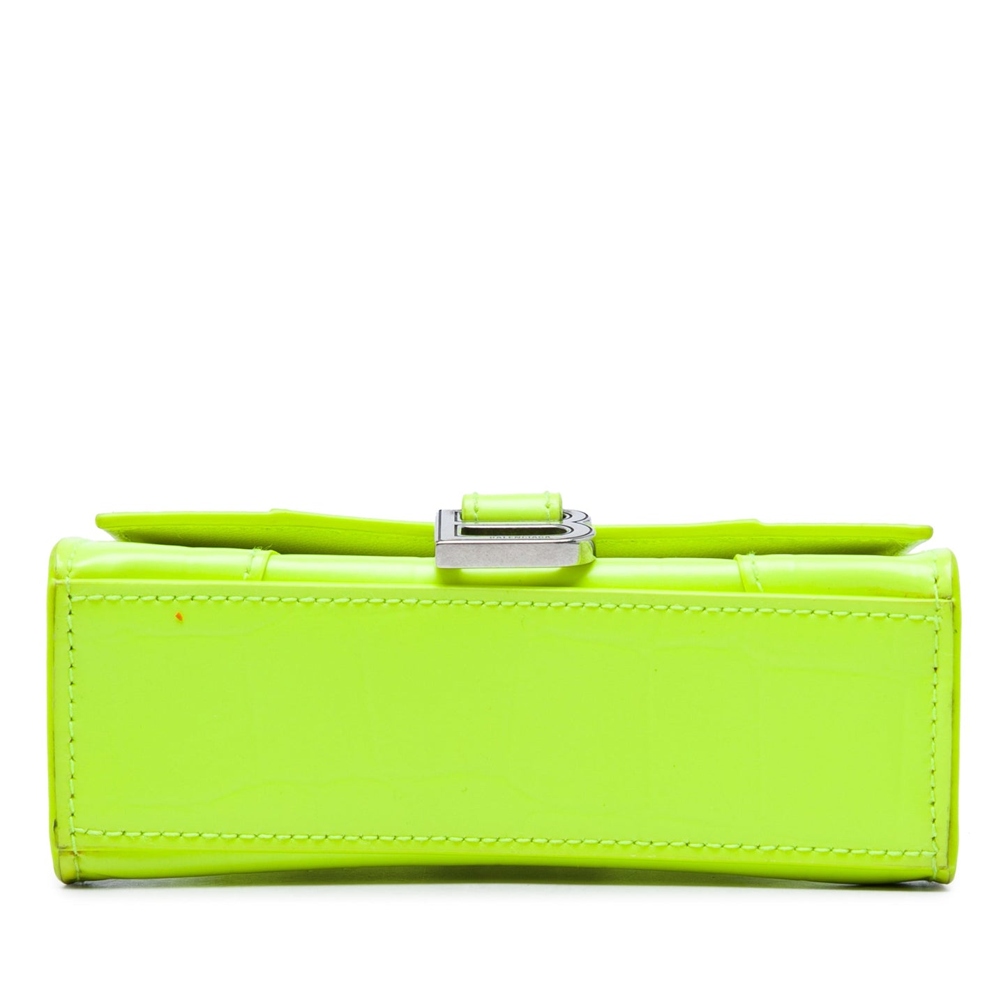 Balenciaga Mini Croc Embossed Calfskin Hourglass Top Handle Bag