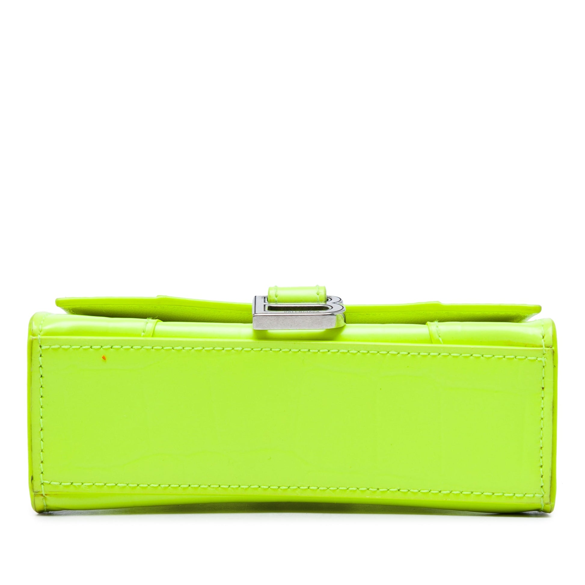 Balenciaga Mini Croc Embossed Calfskin Hourglass Top Handle Bag
