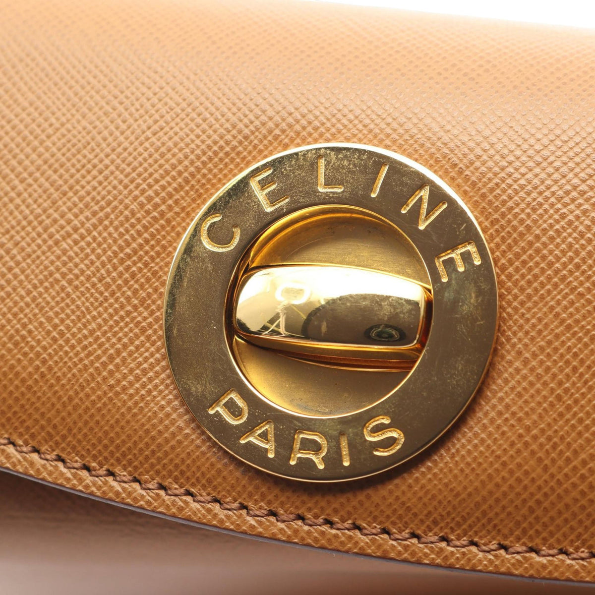 Celine Leather Turnlock Crossbody