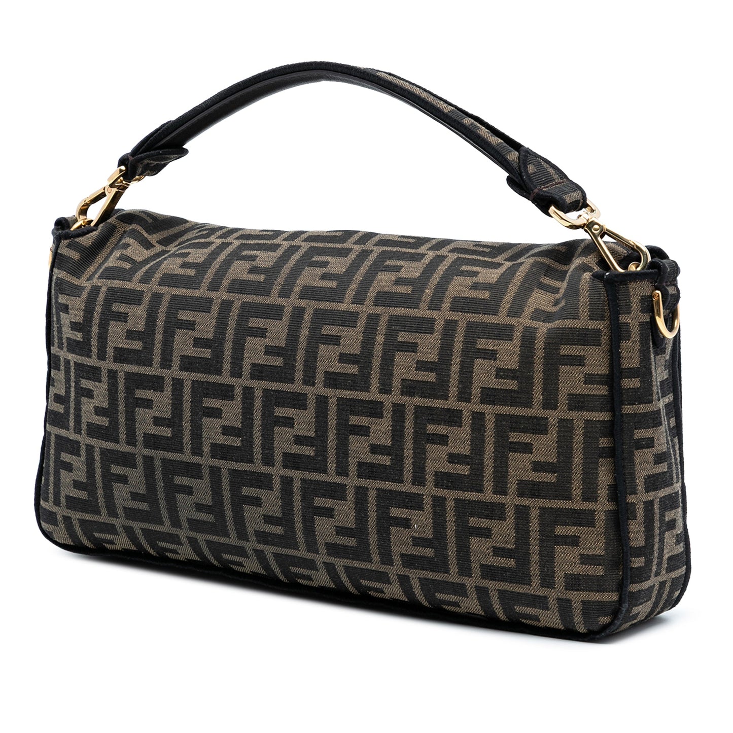 Fendi Large Zucca Canvas Baguette Satchel