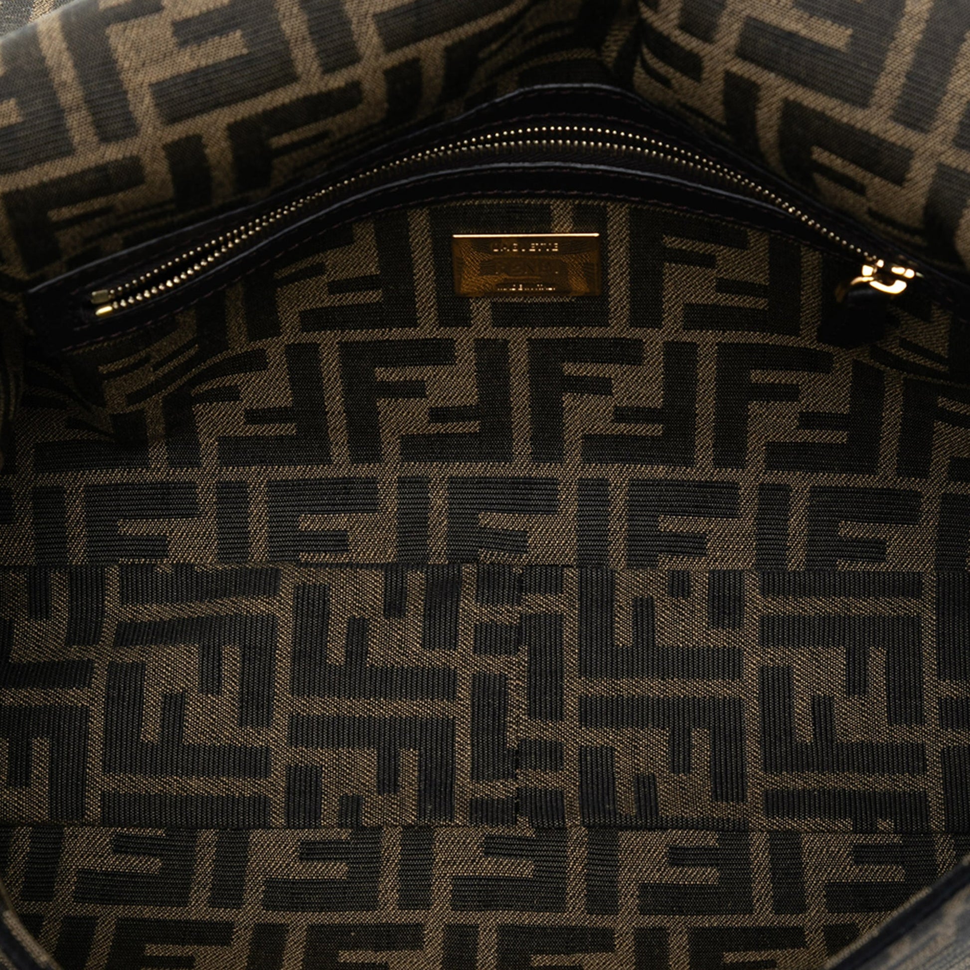 Fendi Large Zucca Canvas Baguette Satchel