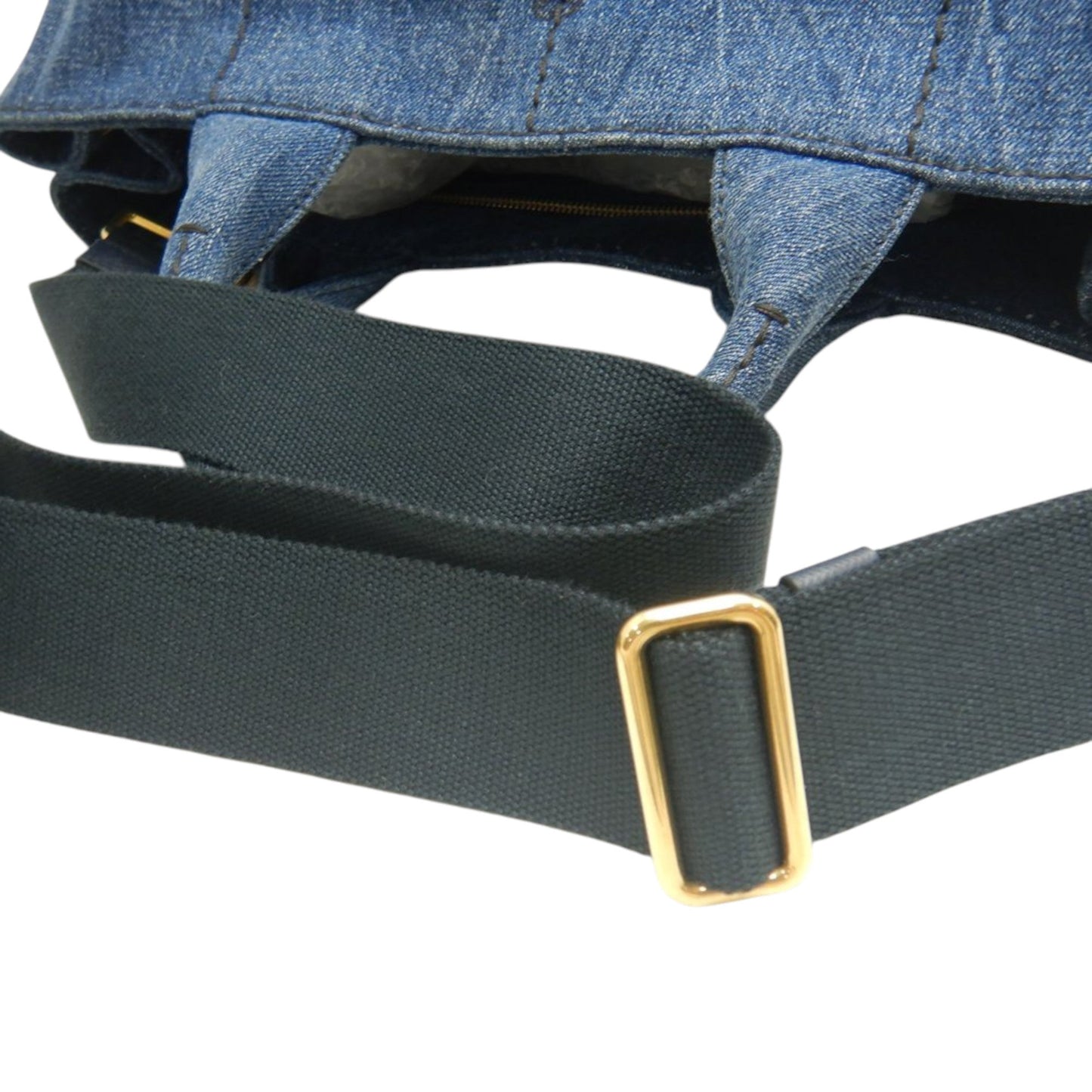 Prada Denim Canapa Logo Satchel