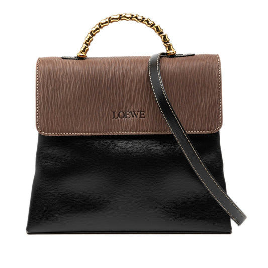 LOEWE Leather Velazquez Twist Satchel