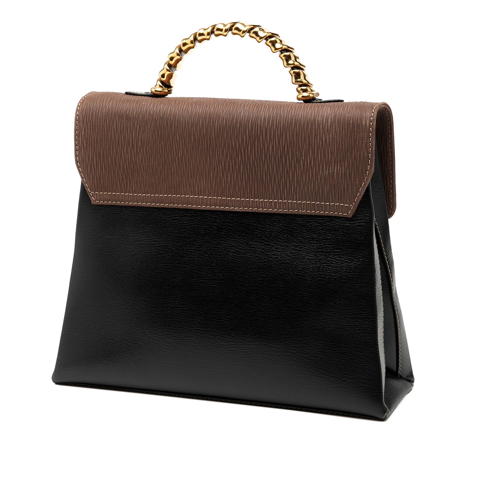 LOEWE Leather Velazquez Twist Satchel