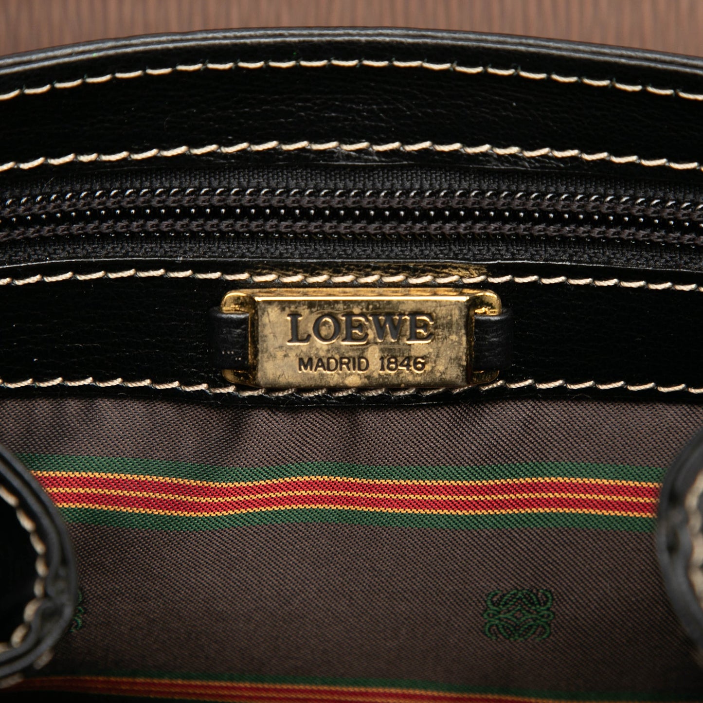 LOEWE Leather Velazquez Twist Satchel