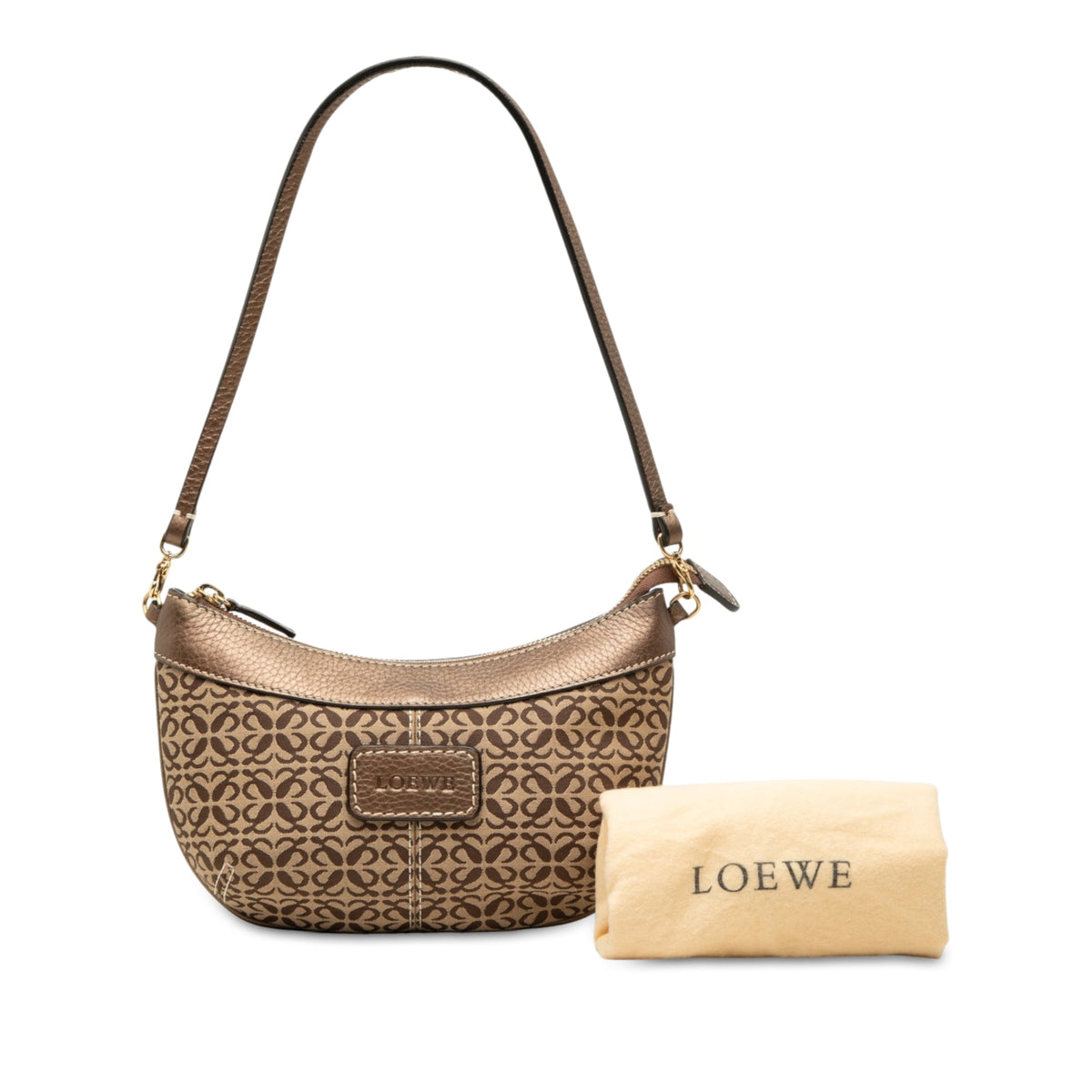 LOEWE Anagram Canvas Shoulder Bag
