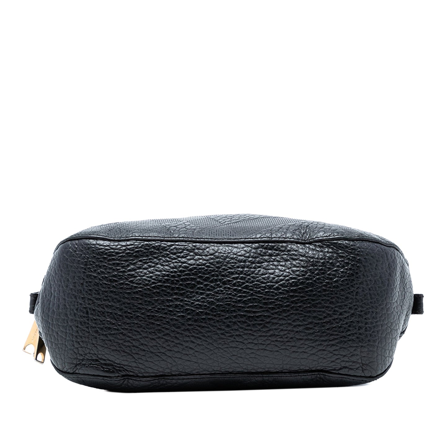 Small Heritage Grain Check Embossed Leather Orchard Bowling Bag
