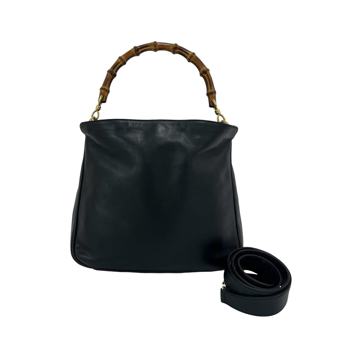 Gucci Calfskin Bamboo Satchel