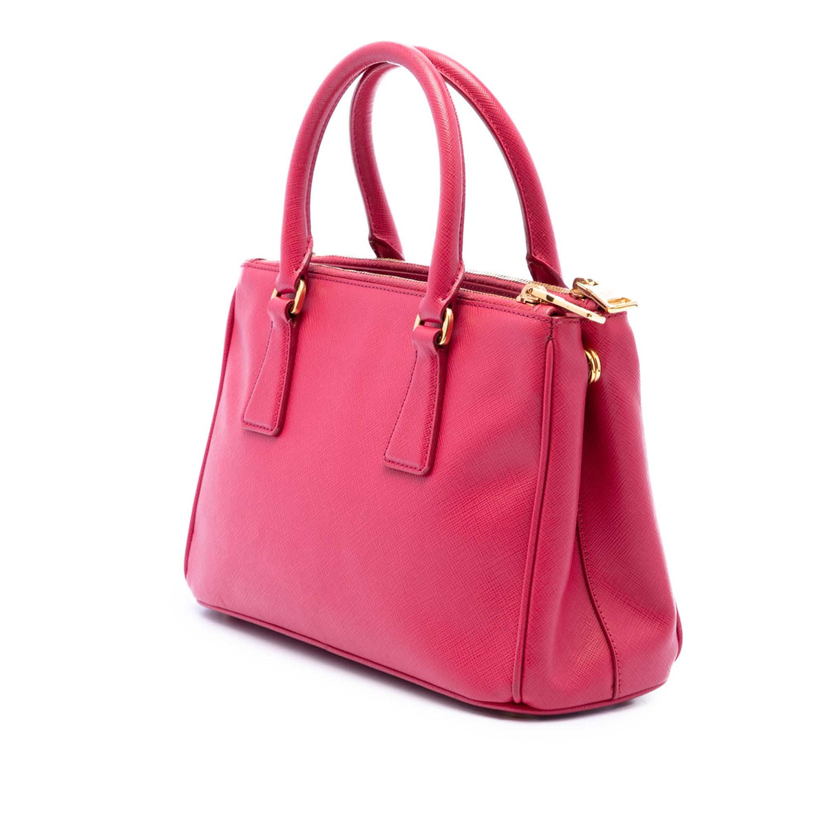 Prada Mini Saffiano Lux Galleria Double Zip Satchel