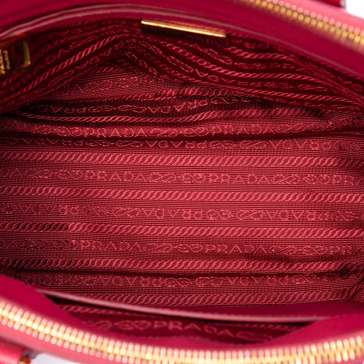 Prada Mini Saffiano Lux Galleria Double Zip Satchel