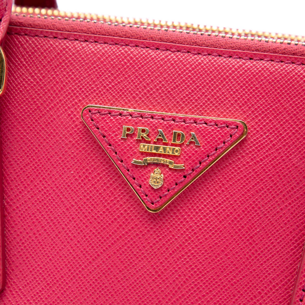 Prada Mini Saffiano Lux Galleria Double Zip Satchel
