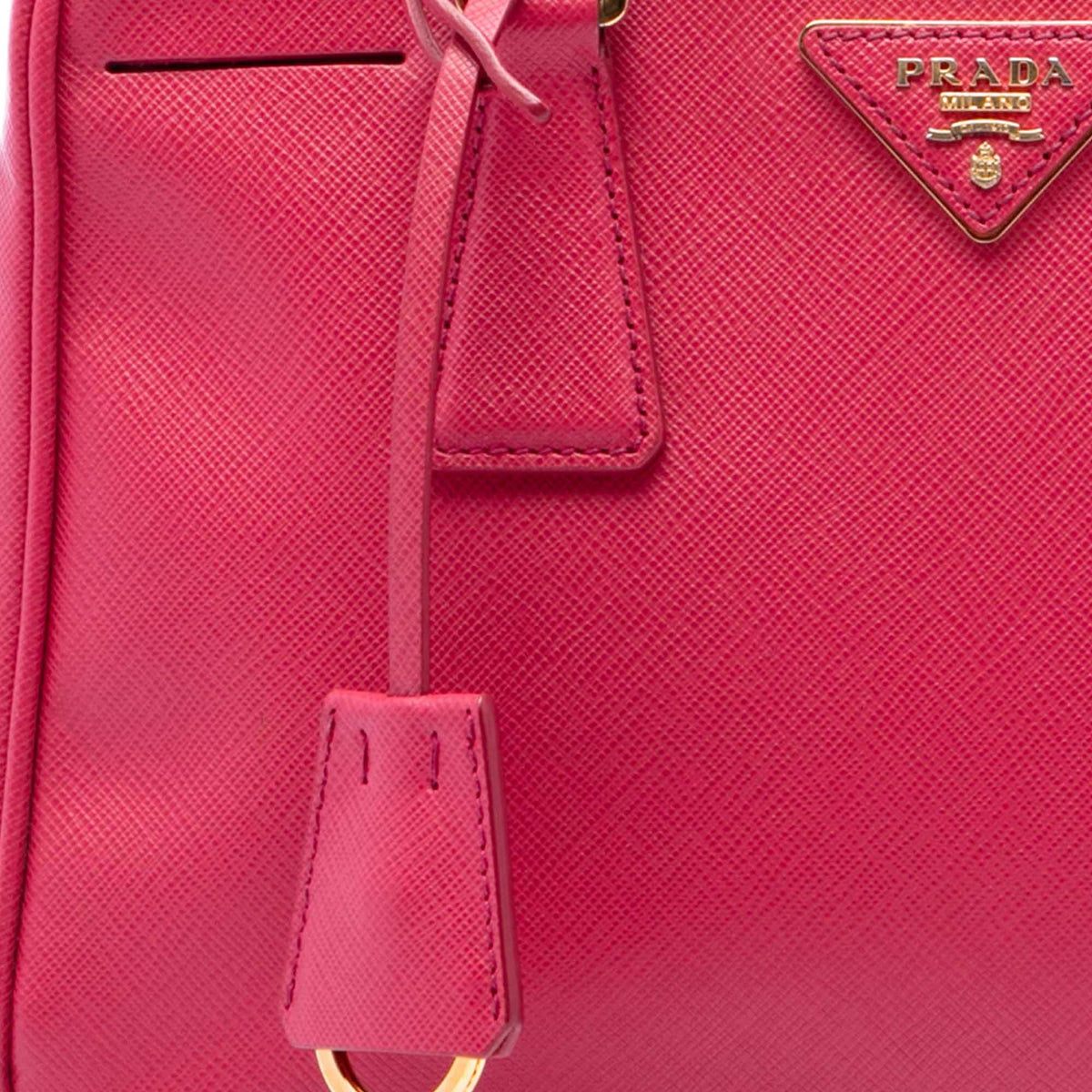 Prada Mini Saffiano Lux Galleria Double Zip Satchel