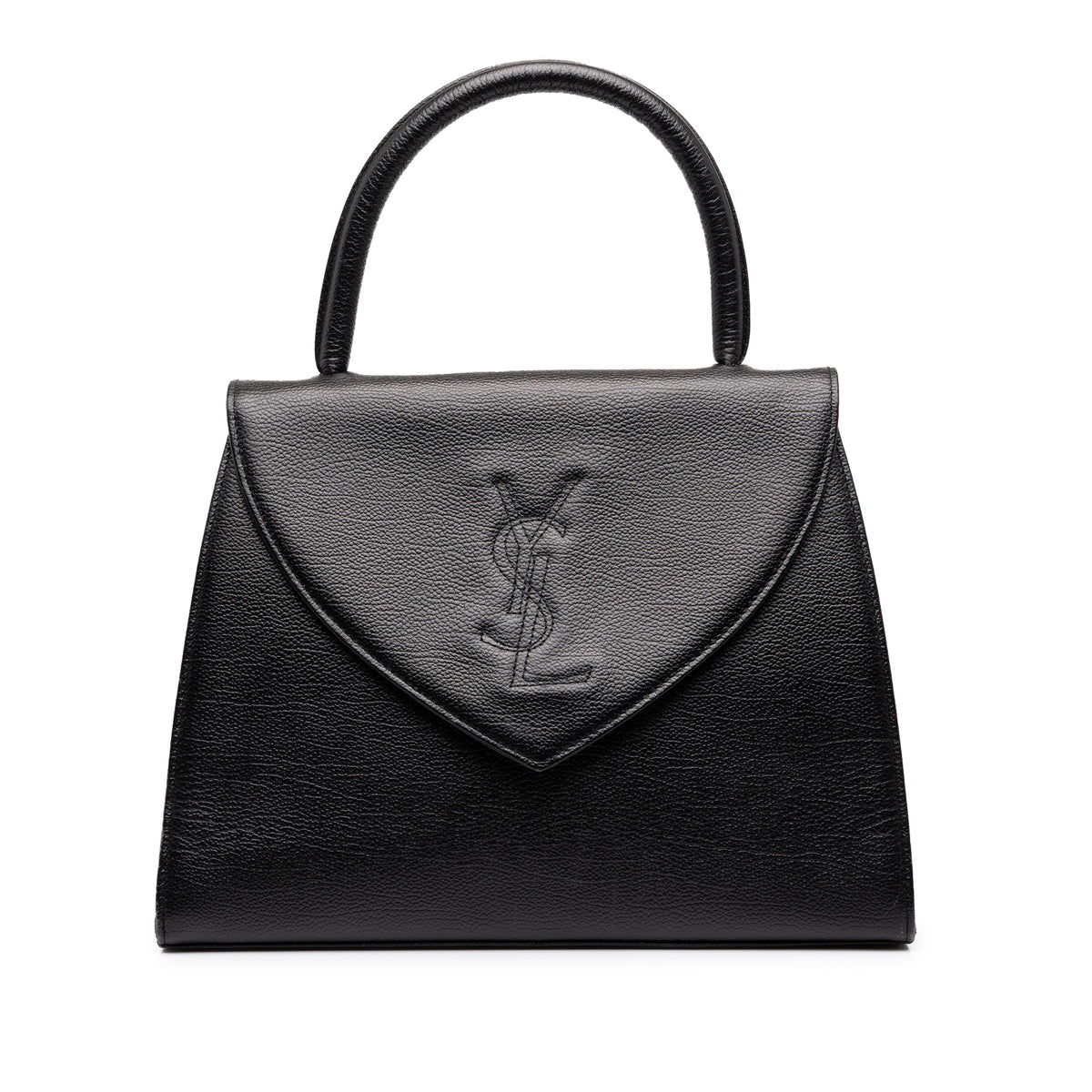 Saint Laurent Textured Leather Monogram Top Handle Bag