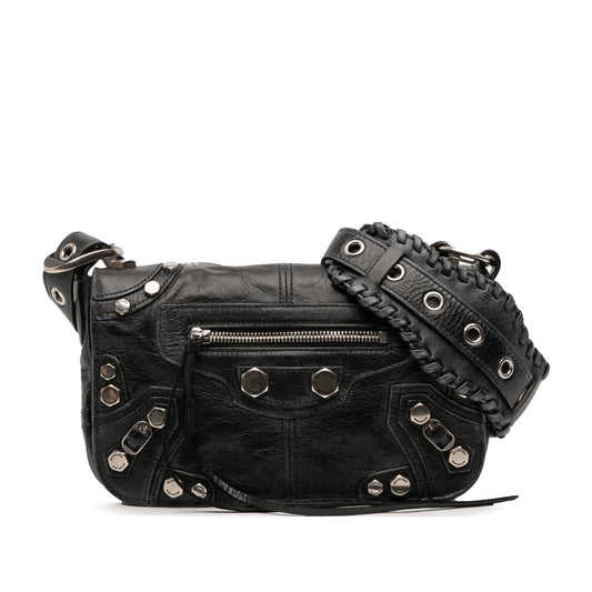 Balenciaga XS Lambskin Motocross Le Cagole Flap Crossbody