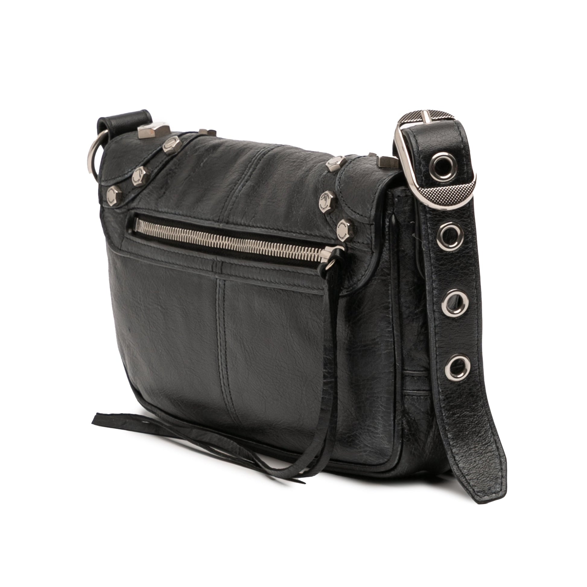 Balenciaga XS Lambskin Motocross Le Cagole Flap Crossbody