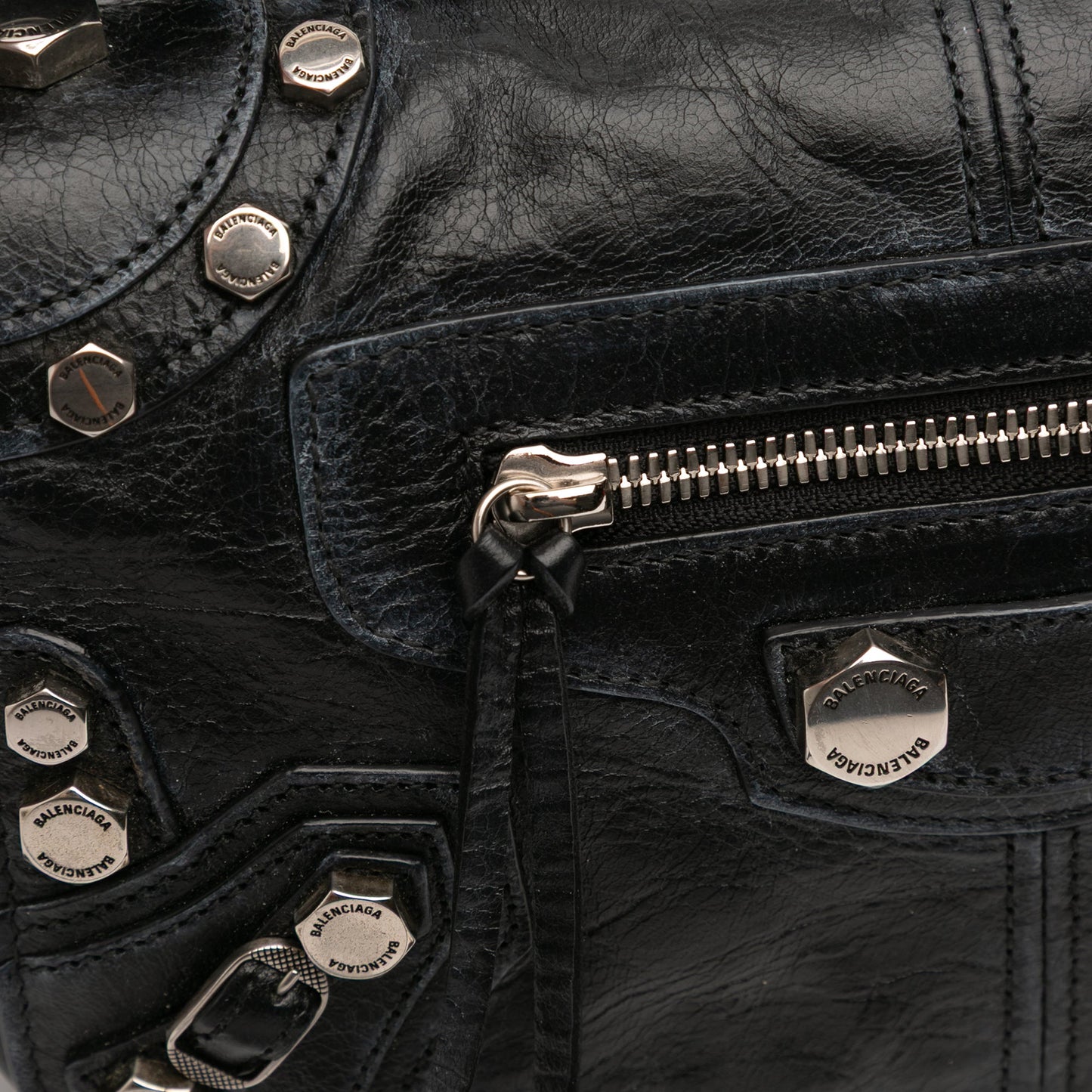Balenciaga XS Lambskin Motocross Le Cagole Flap Crossbody