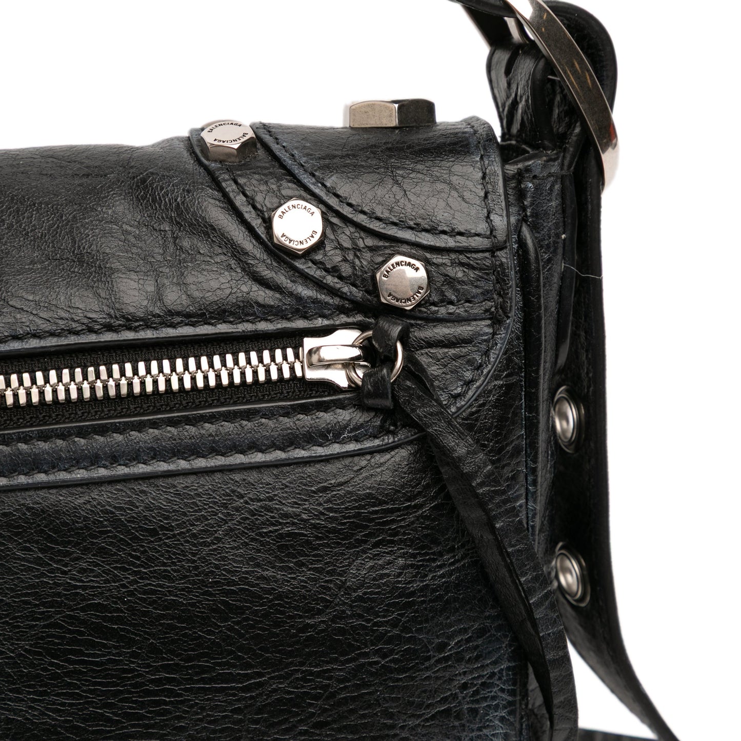 Balenciaga XS Lambskin Motocross Le Cagole Flap Crossbody