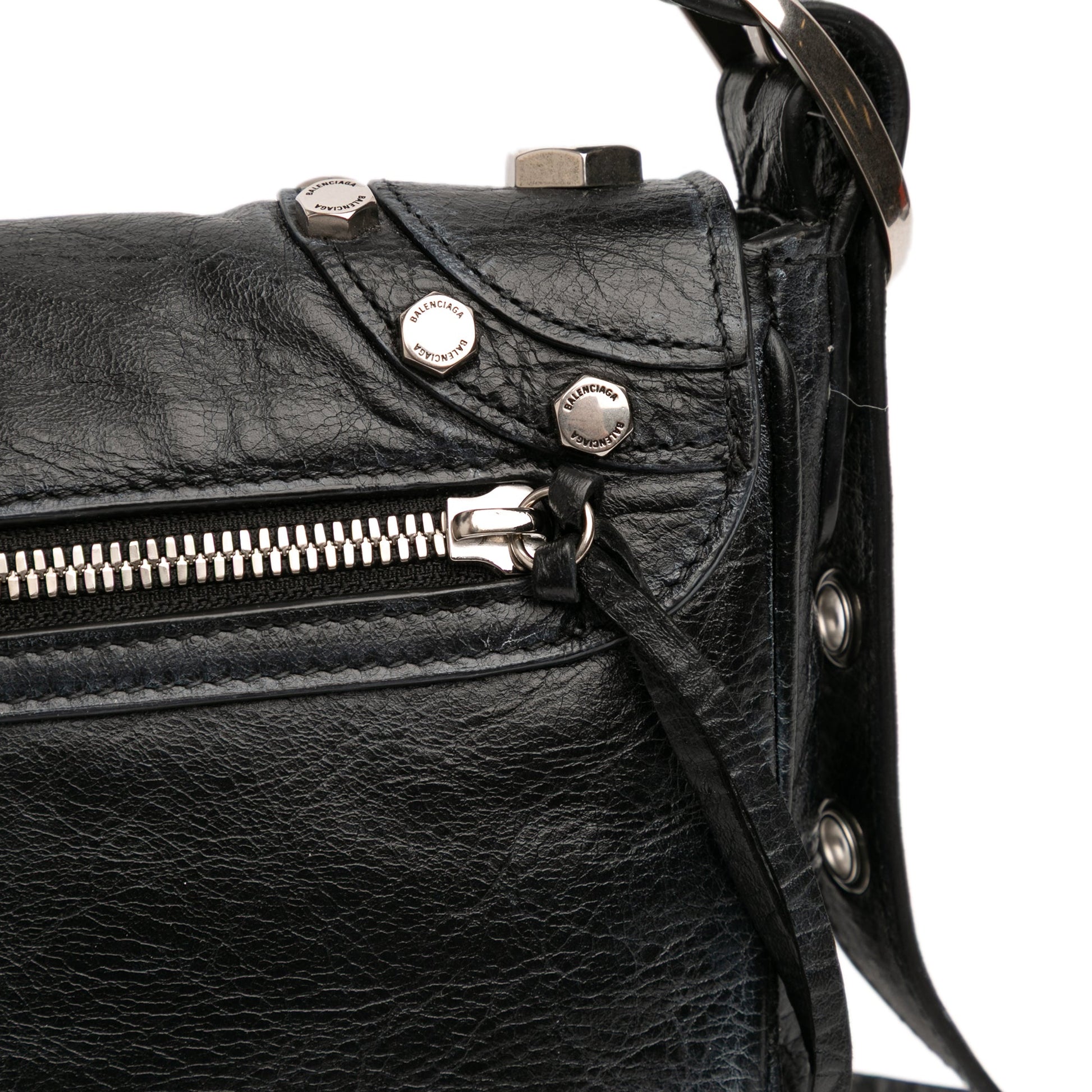 Balenciaga XS Lambskin Motocross Le Cagole Flap Crossbody