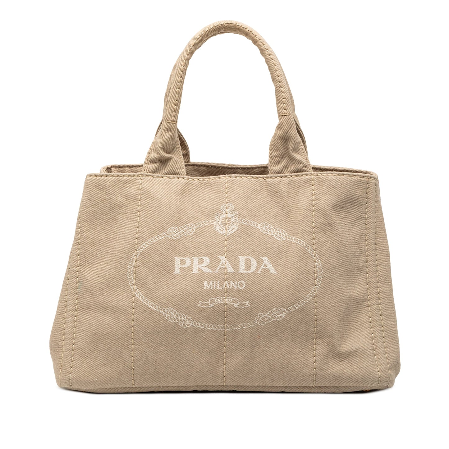 Prada Canvas Canapa Logo Satchel