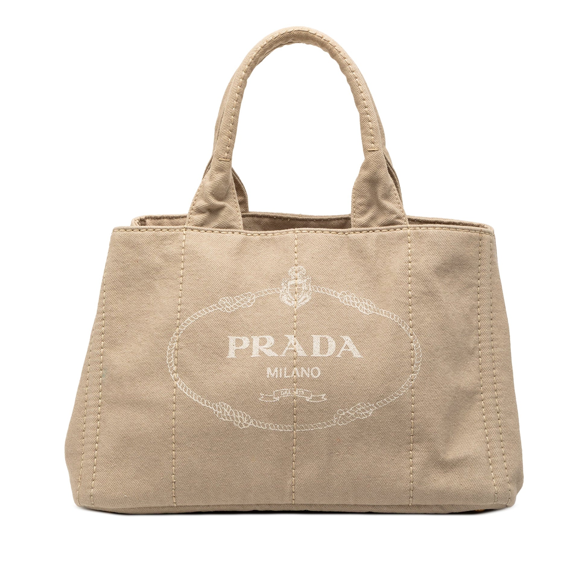 Prada Canvas Canapa Logo Satchel