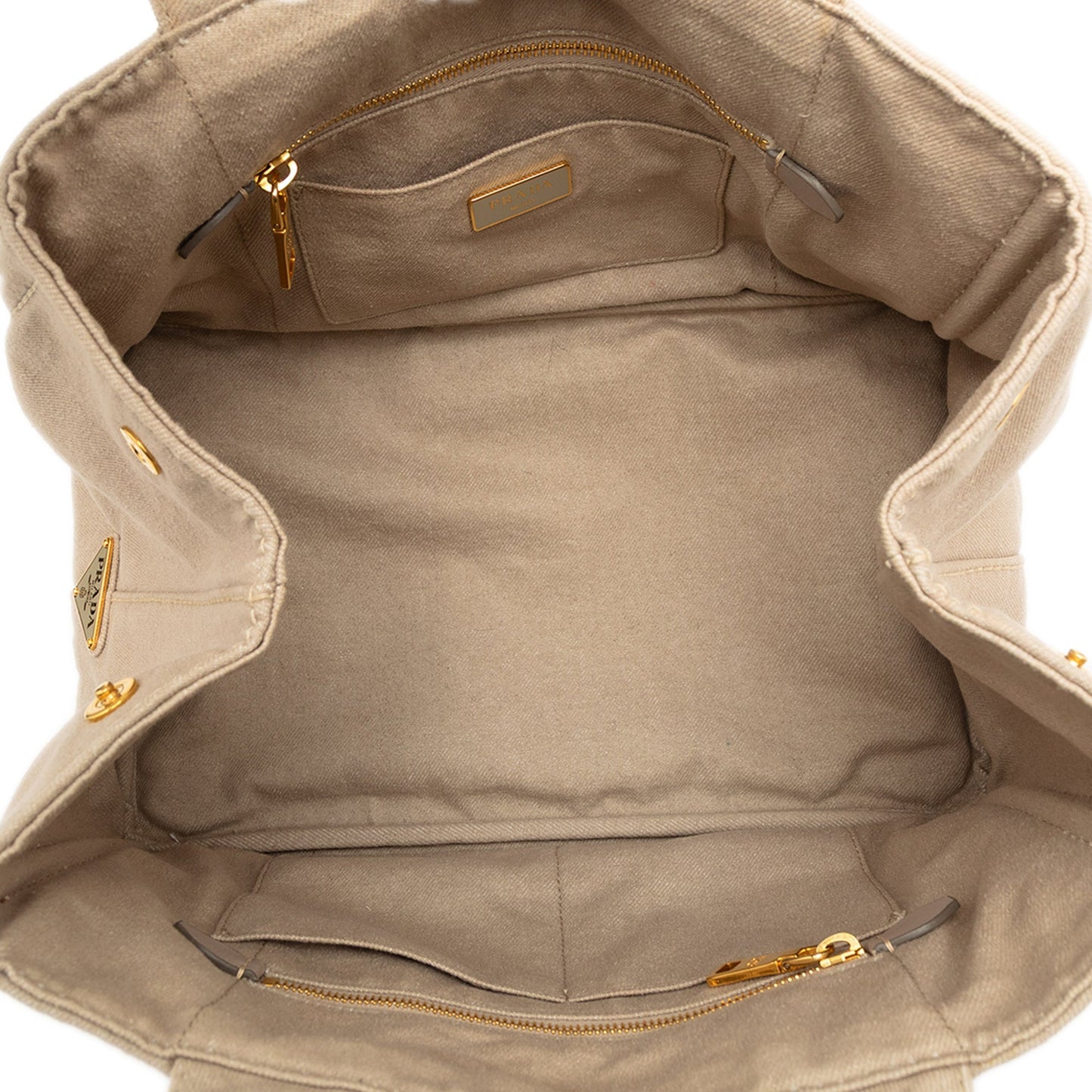 Prada Canvas Canapa Logo Satchel