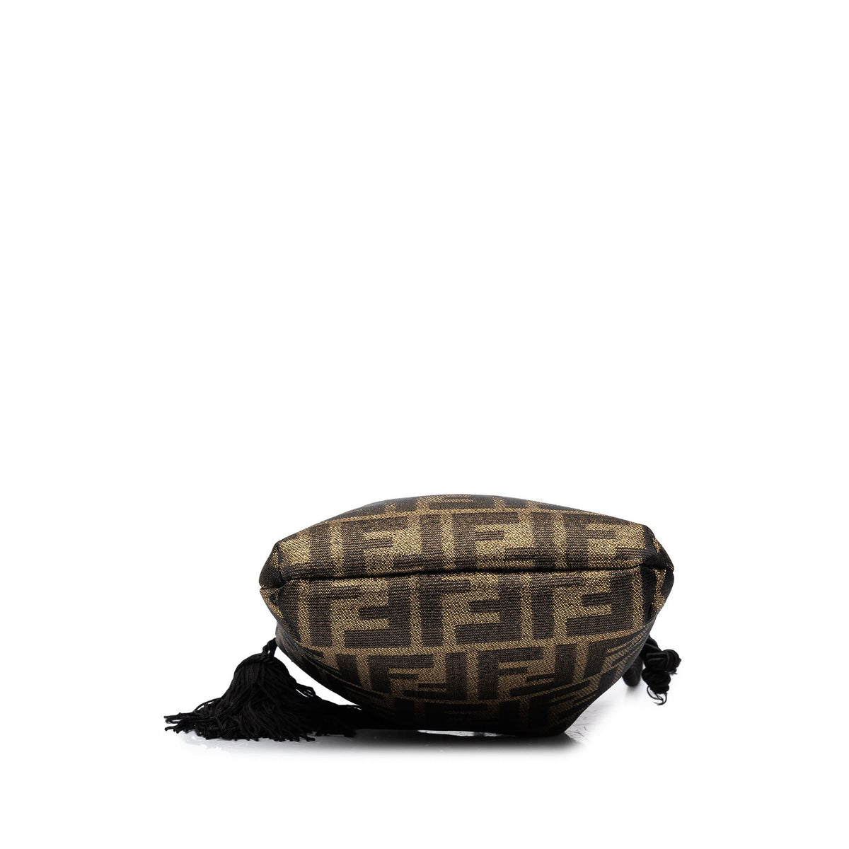 Fendi Zucca Canvas Drawstring Bucket Bag — Brown