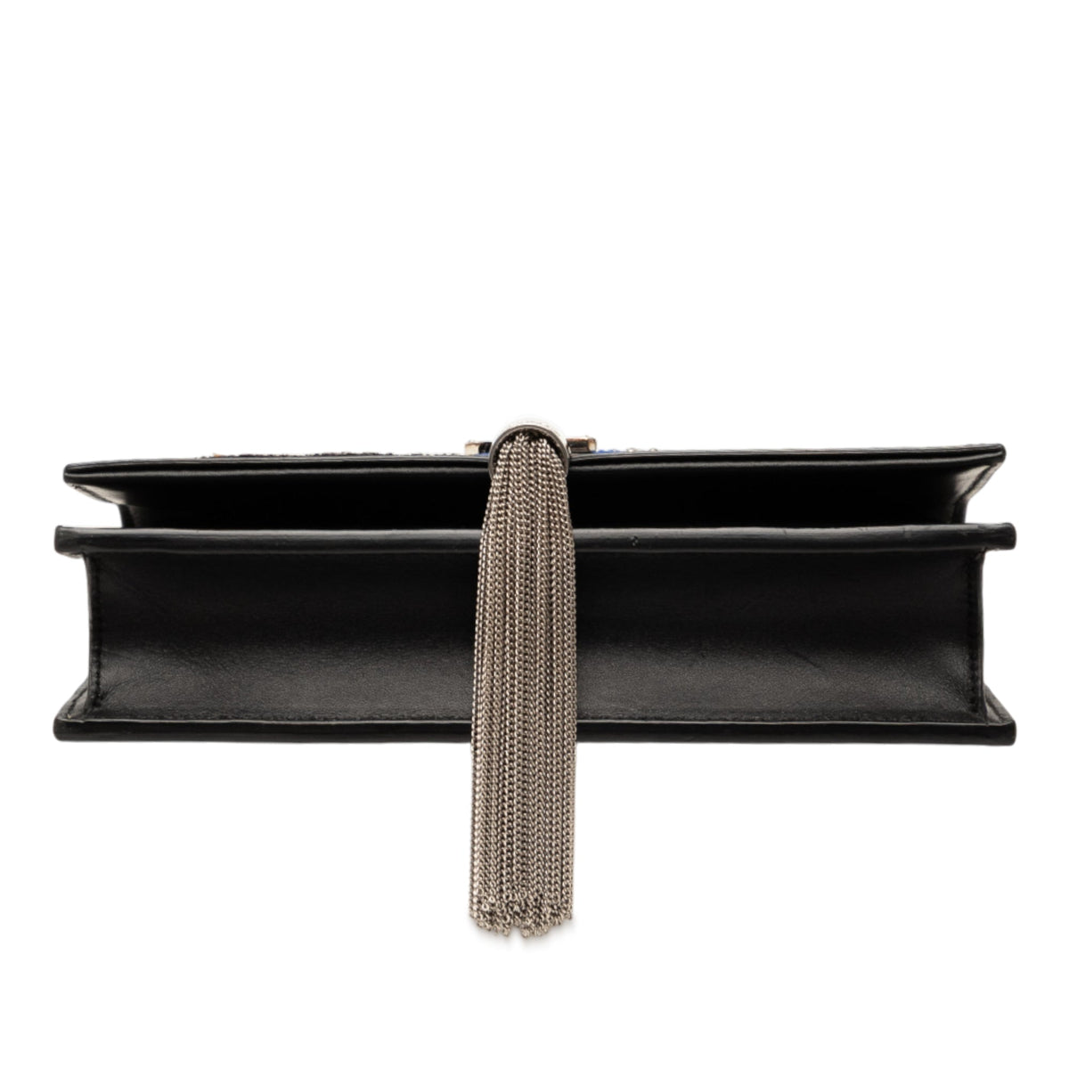 Saint Laurent Calfskin Cloud Star Applique Classic Monogram Kate Tassel Wallet on Chain
