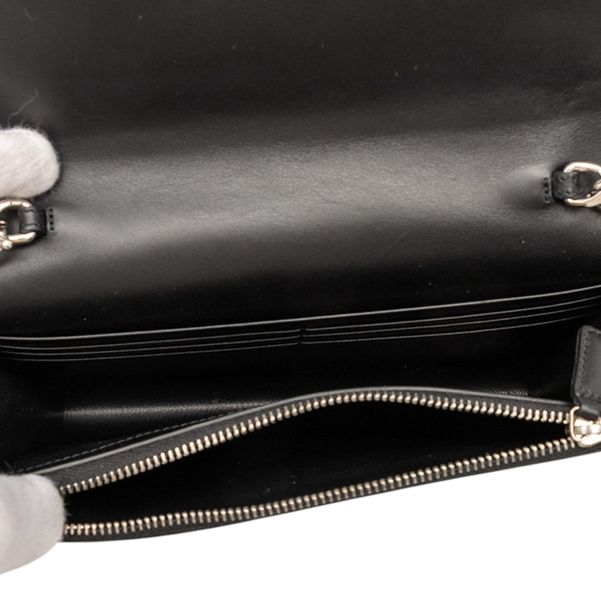 Saint Laurent Calfskin Cloud Star Applique Classic Monogram Kate Tassel Wallet on Chain