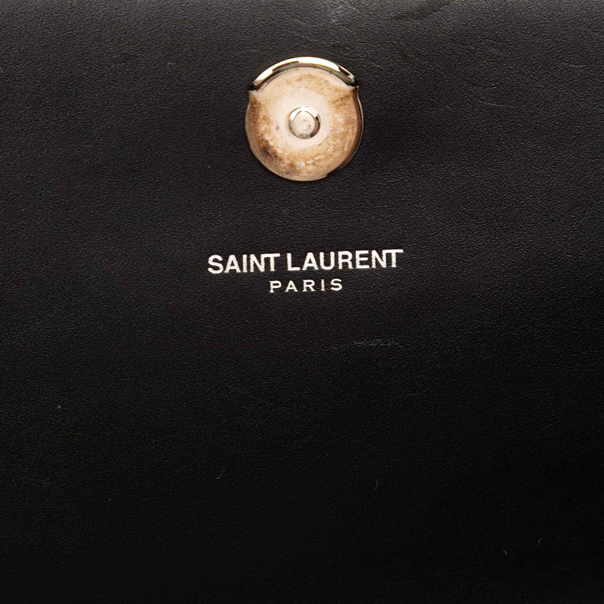 Saint Laurent Calfskin Cloud Star Applique Classic Monogram Kate Tassel Wallet on Chain