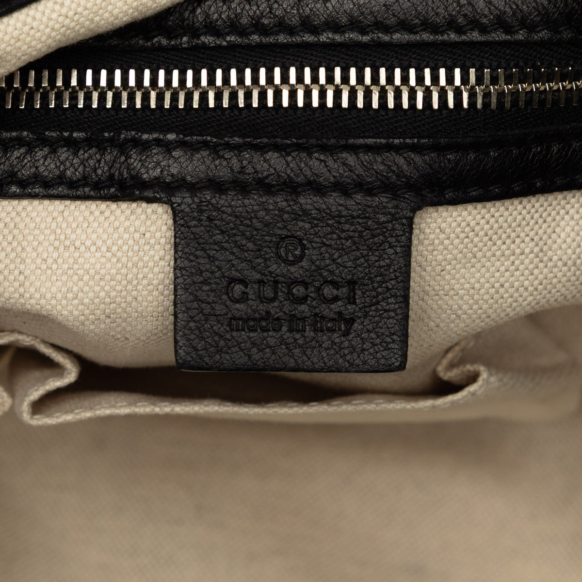 Gucci Calfskin Half Moon Hobo — Black