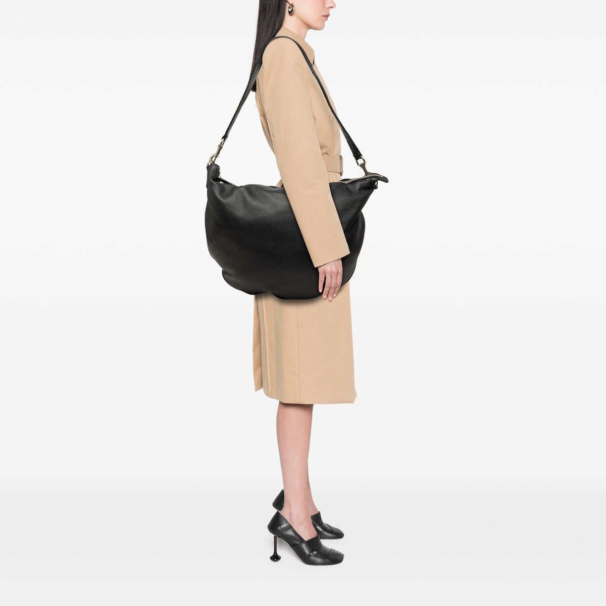 Gucci Calfskin Half Moon Hobo — Black