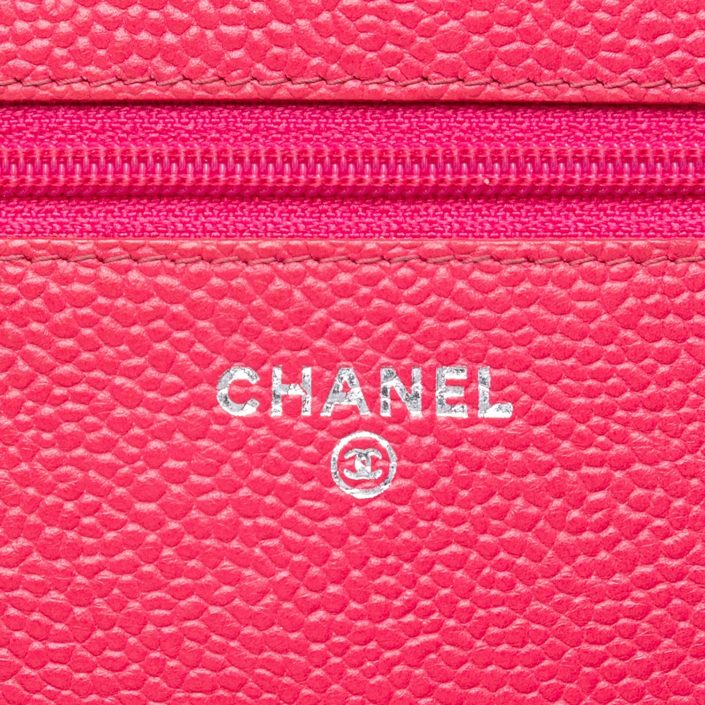 Chanel Caviar Bicolor CC Wallet On Chain