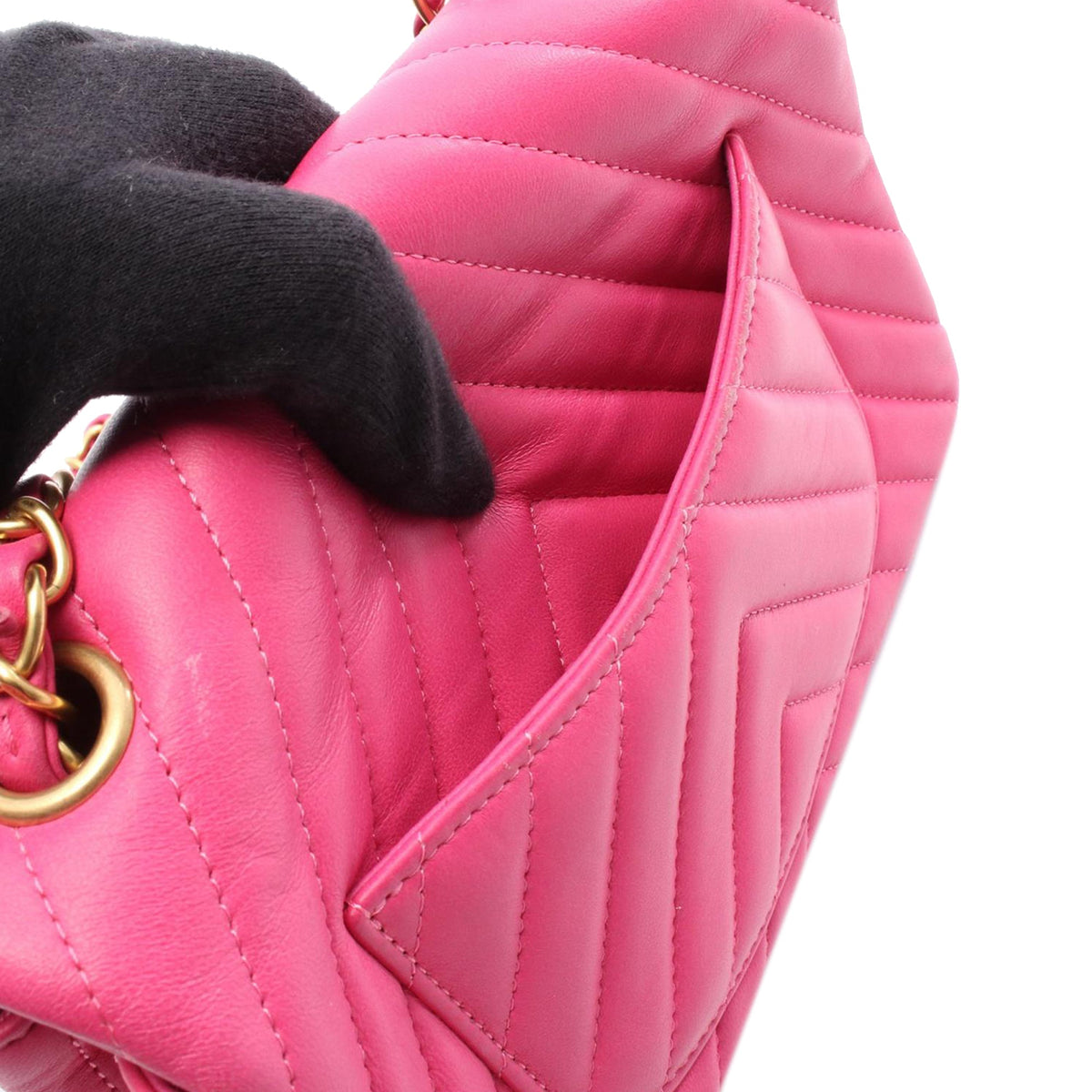 Chanel Mini Rectangular Classic Chevron Lambskin Single Flap