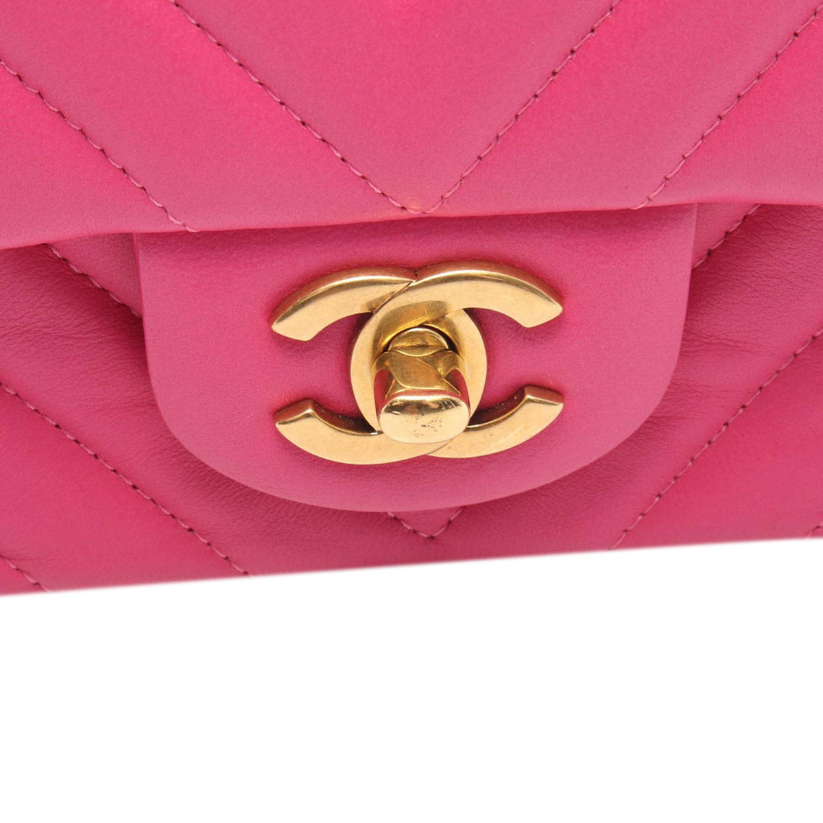 Chanel Mini Rectangular Classic Chevron Lambskin Single Flap