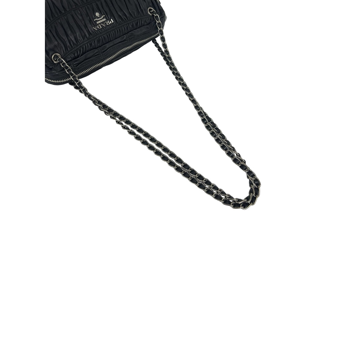 Prada Gaufre Nappa Shoulder Bag — Black