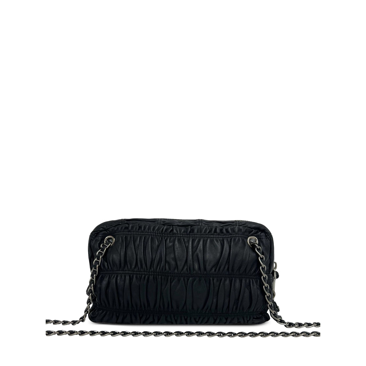 Prada Gaufre Nappa Shoulder Bag — Black