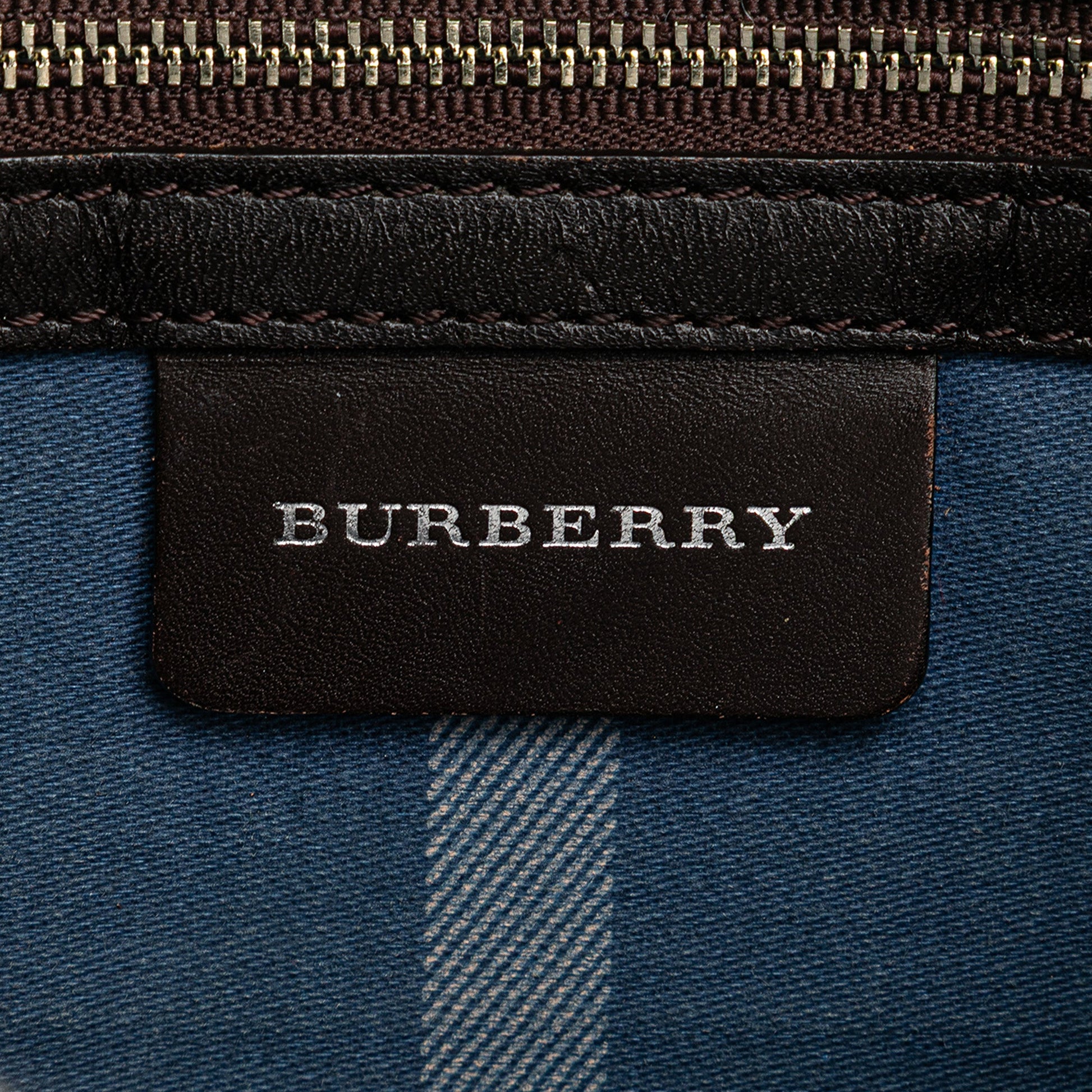 Burberry Leather Trimmed Raffia Crossbody