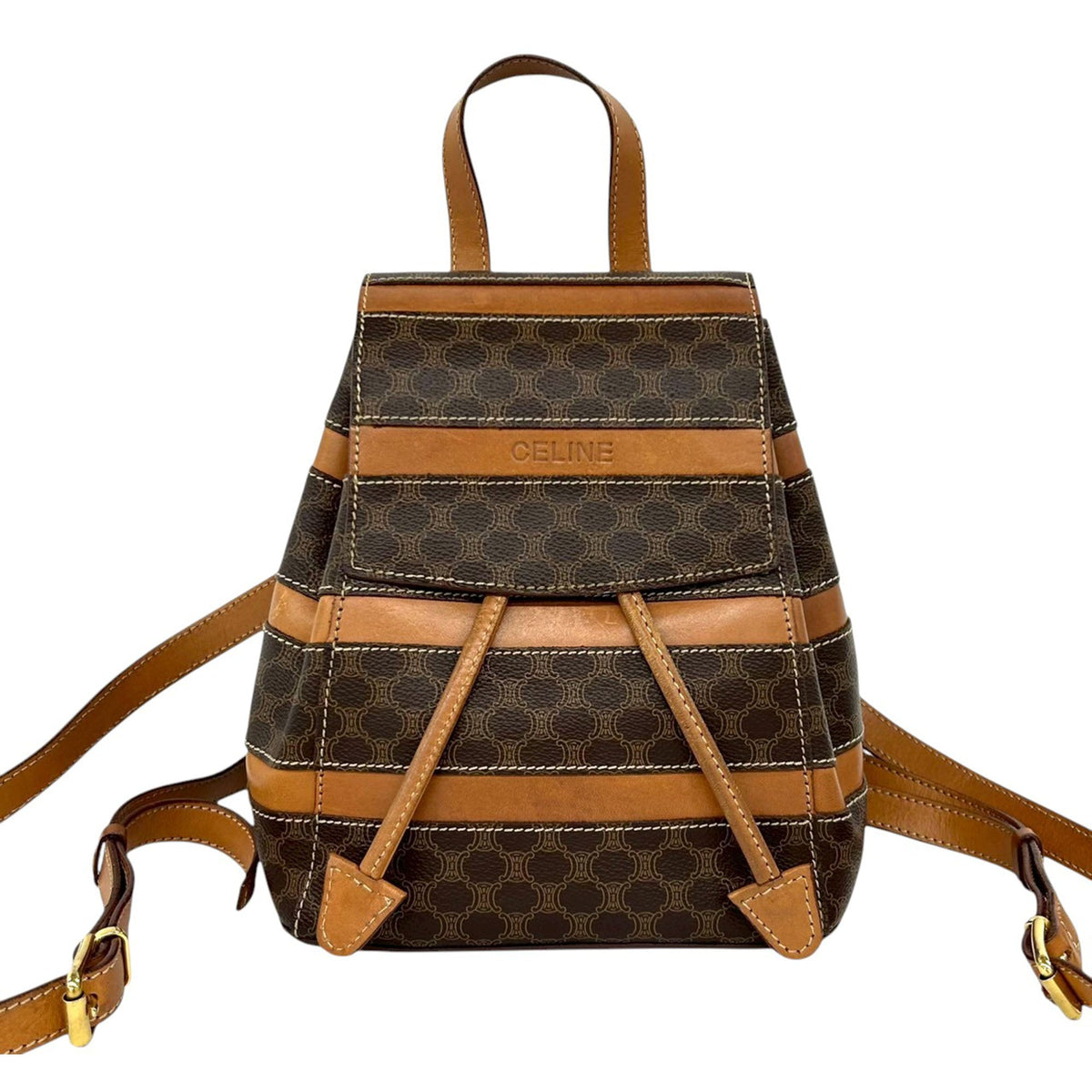 Celine Macadam Coated Canvas Backpack