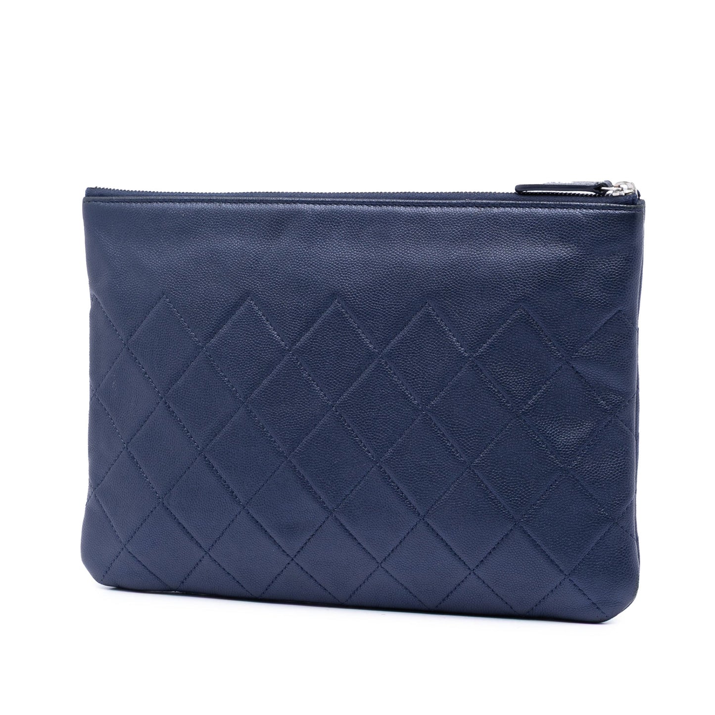 Chanel Medium CC Quilted Caviar O Case Clutch