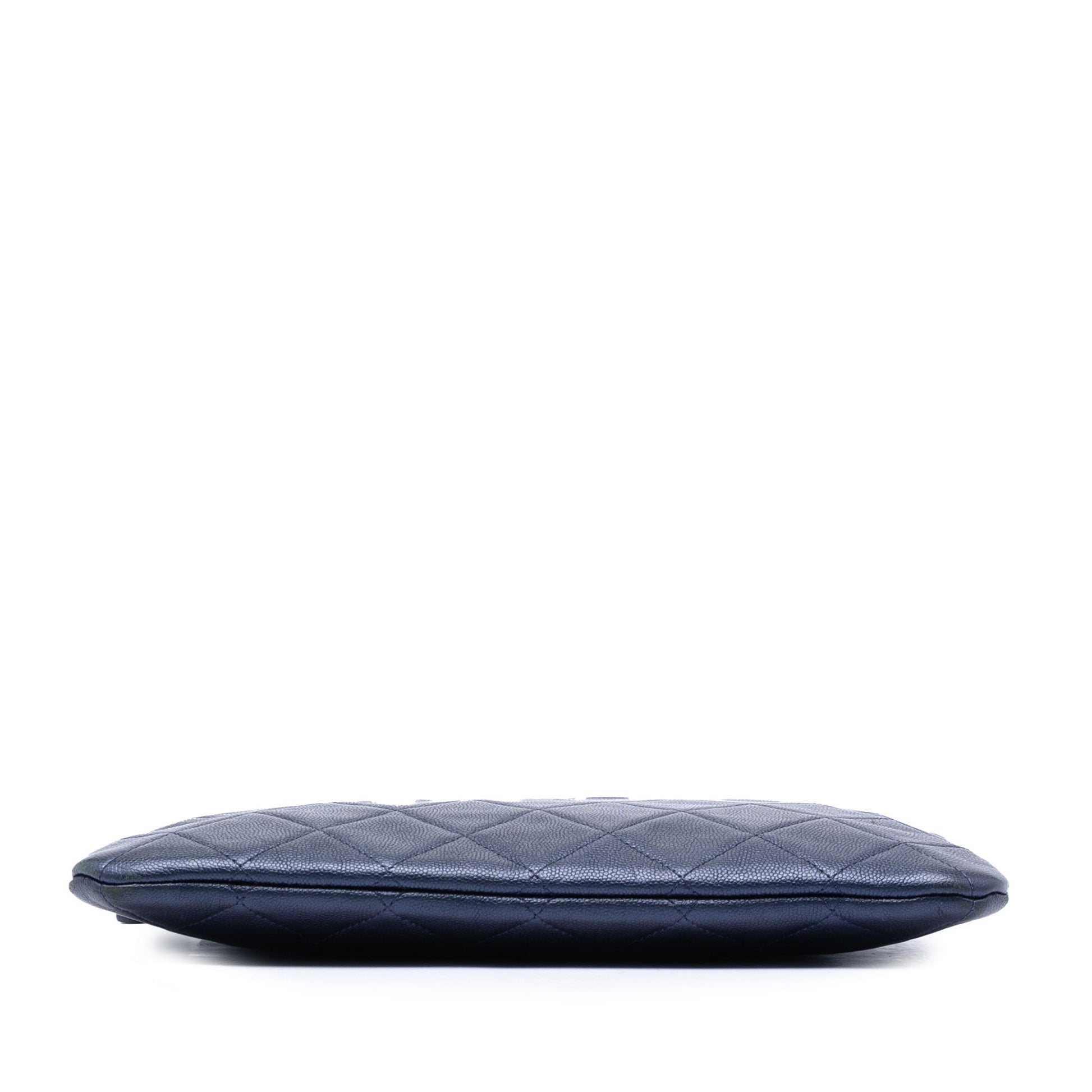 Chanel Medium CC Quilted Caviar O Case Clutch