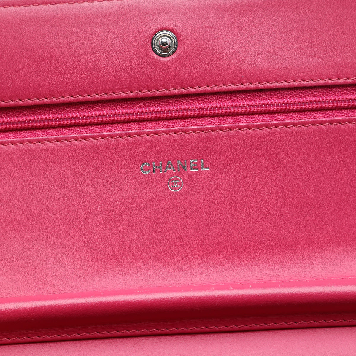 Chanel CC Quilted Patent Wallet On Chain