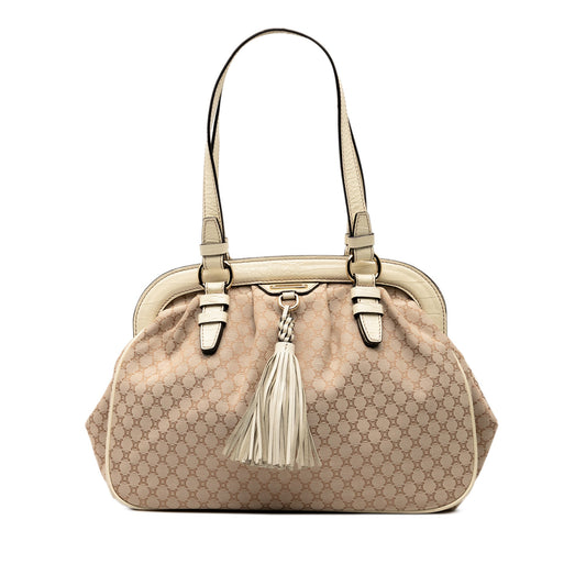 Celine Macadam Canvas Tassel Frame Satchel