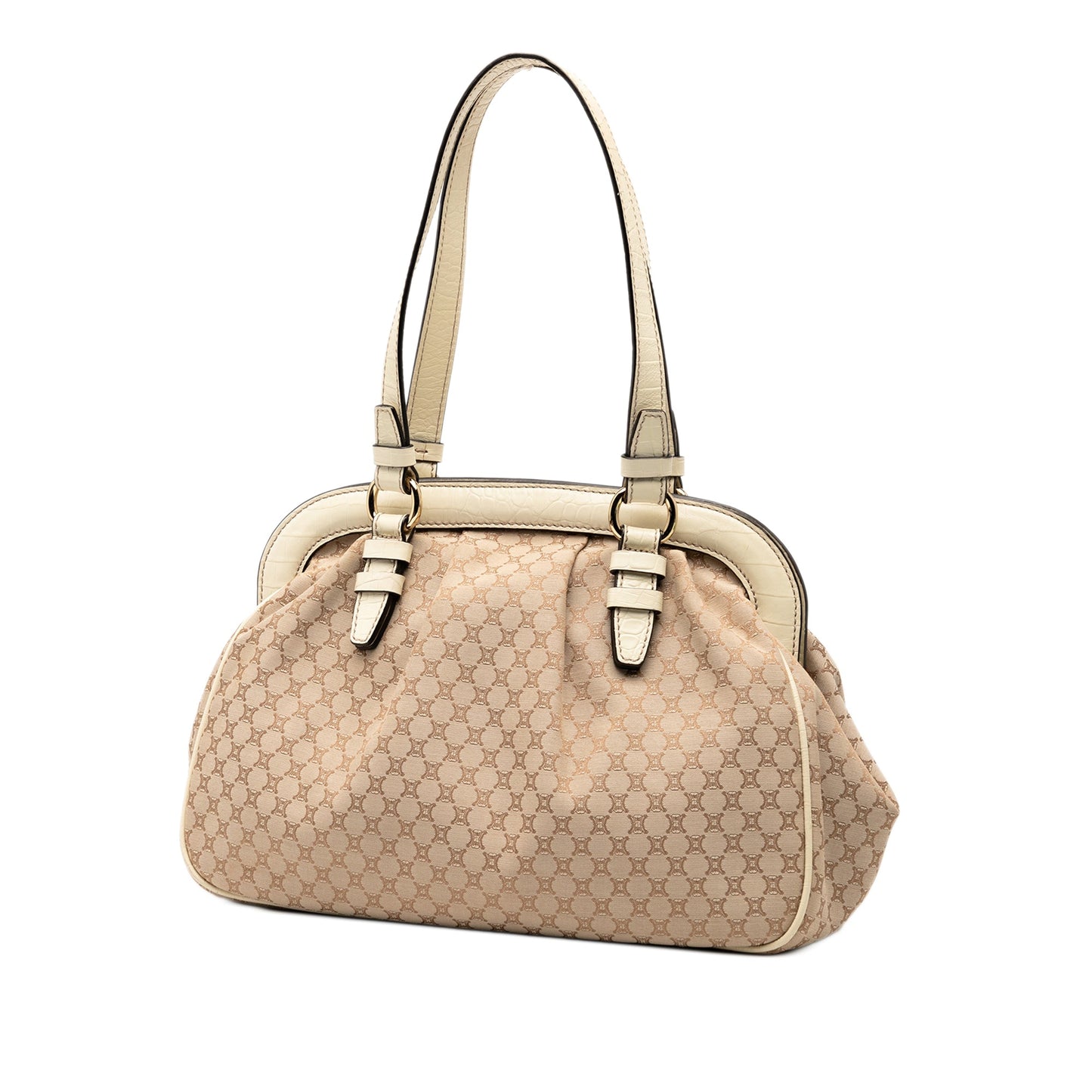 Celine Macadam Canvas Tassel Frame Satchel