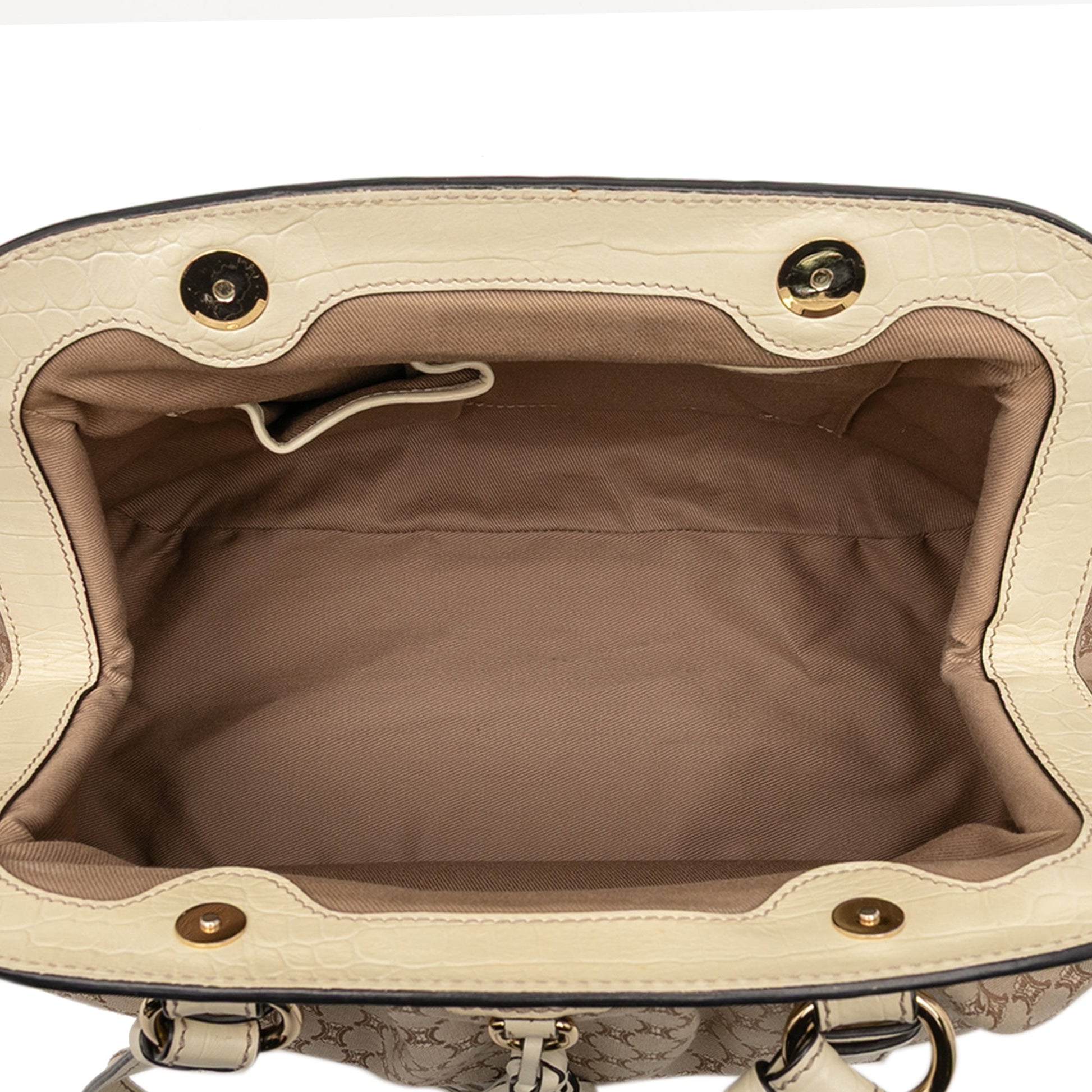 Celine Macadam Canvas Tassel Frame Satchel