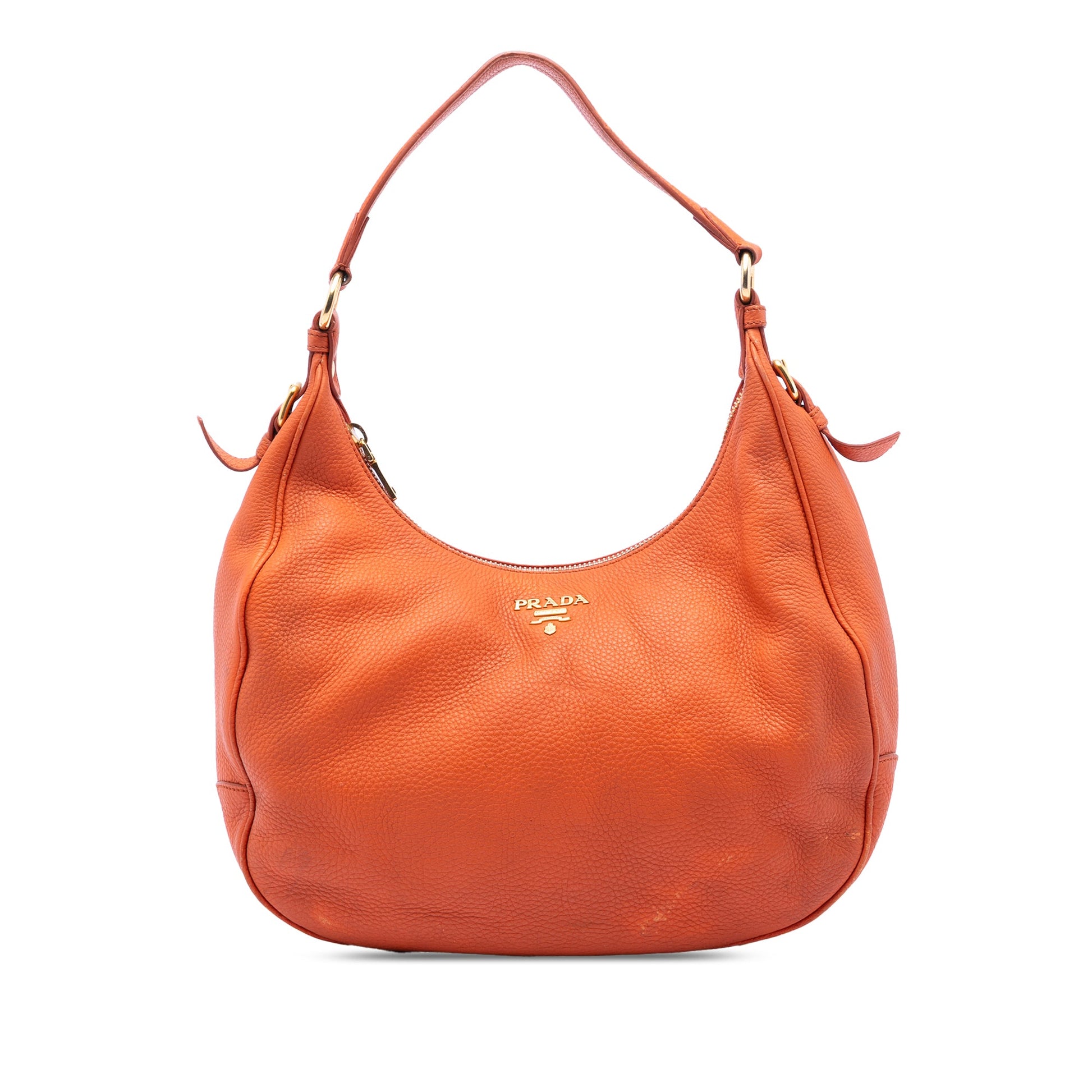 Prada Vitello Daino Zip Top Hobo