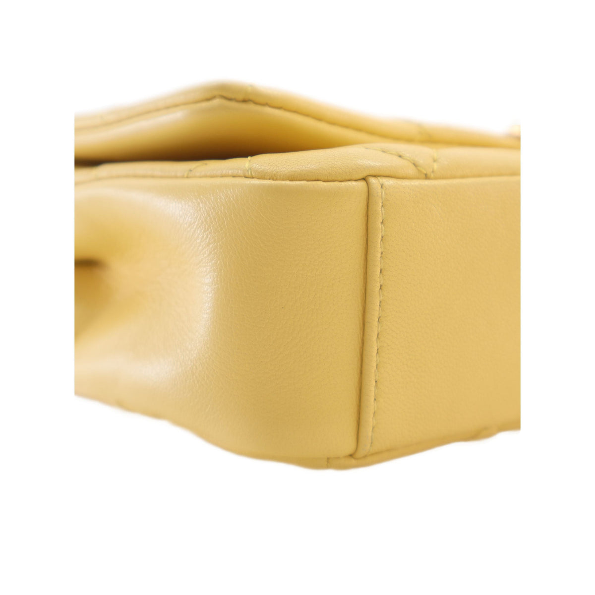 Chanel Small Quilted Lambskin Chain is More Flap — Yellow